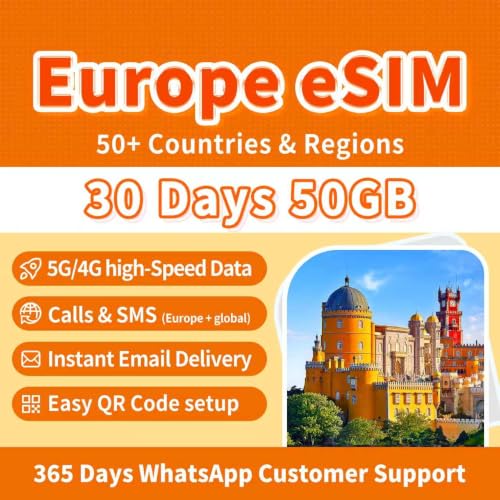 Europe eSIM 50GB 30 Days