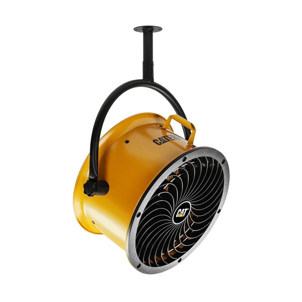 CAT Ventilatore a Piantana HVPD-14AC CT004 Ø 35 cm 120W 4 Velocità 7 m/s 65 m3 al minuto 135 cm Altezza 3m Cavo Ventilatore Potente per Casa e Ufficio