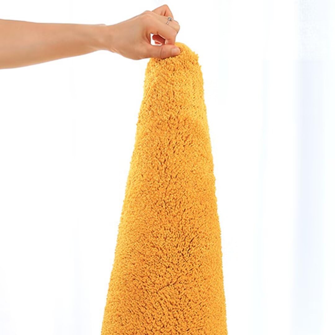 Alfombrilla de baño de microfibra suave, antideslizante, semicircular, lavable y antibacteriana, alfombra de ducha de felpa absorbente de agua para el hogar, perfecta para zonas de baño.