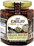 Don Emilio Salsa Macha Premium with Select Seeds 9 oz; Delicious Chili Crisp Oil, Roasted Peppers Spicy Gourmet Macha Sauce, All Natural, Vegan, Keto - MILD 9 oz