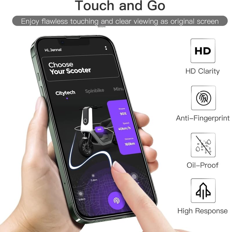 Image of TitanGuard Tempered Glass Screen Protector Guard Film for iPhone 13 pro max /iPhone 14 plus (6.7 Inch)- 9H Hardness, Military Grade, Anti-Static, Easy Installation Kit - 1 PACK