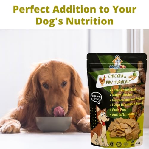 Image of Chicken & Raw Turmeric Dog Treat | Protein Rich | Fiber Rich | Crunchy Healthy Snacks | 45g