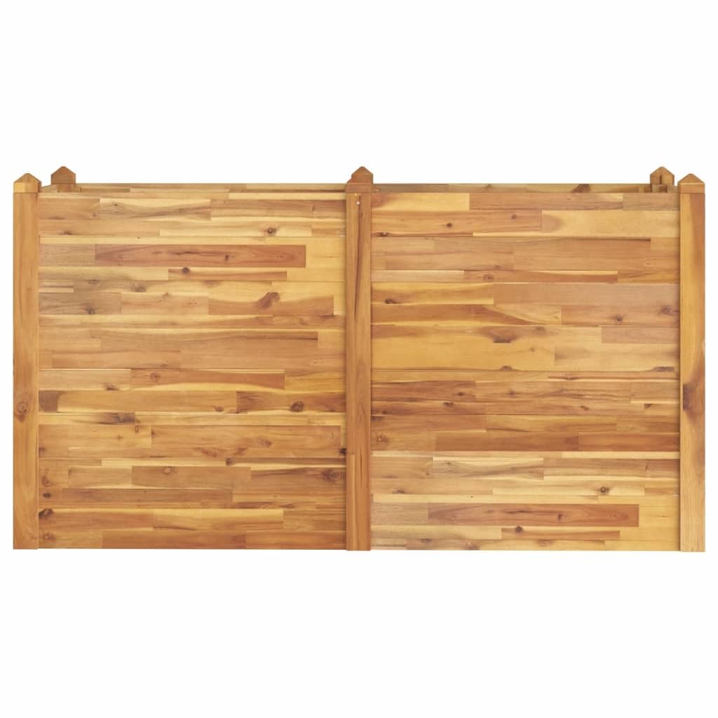 Jardinière surélevée empilable en bois d'acacia 160 x 60 x 84 cm comme jardinière empilable pour le jardin