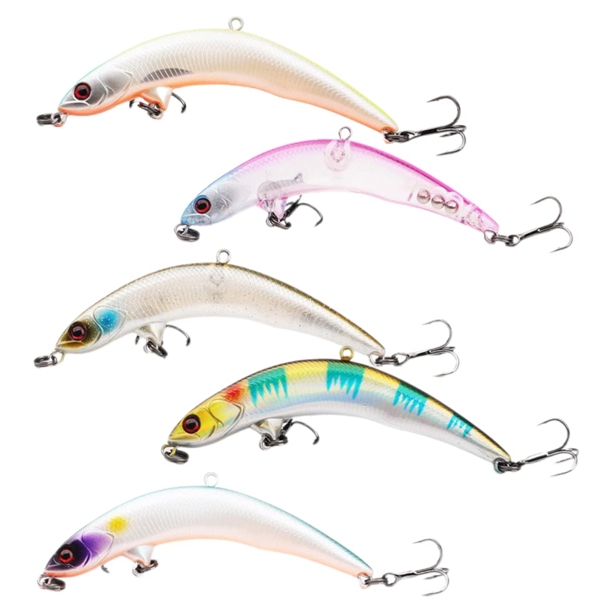 Garneck 20pezzi Ganci Sinking Per Pesca Creativa Esca Pratica Per Dolce Strumenti Di Pesca Comodi e Stabili Per Attirare Predatori