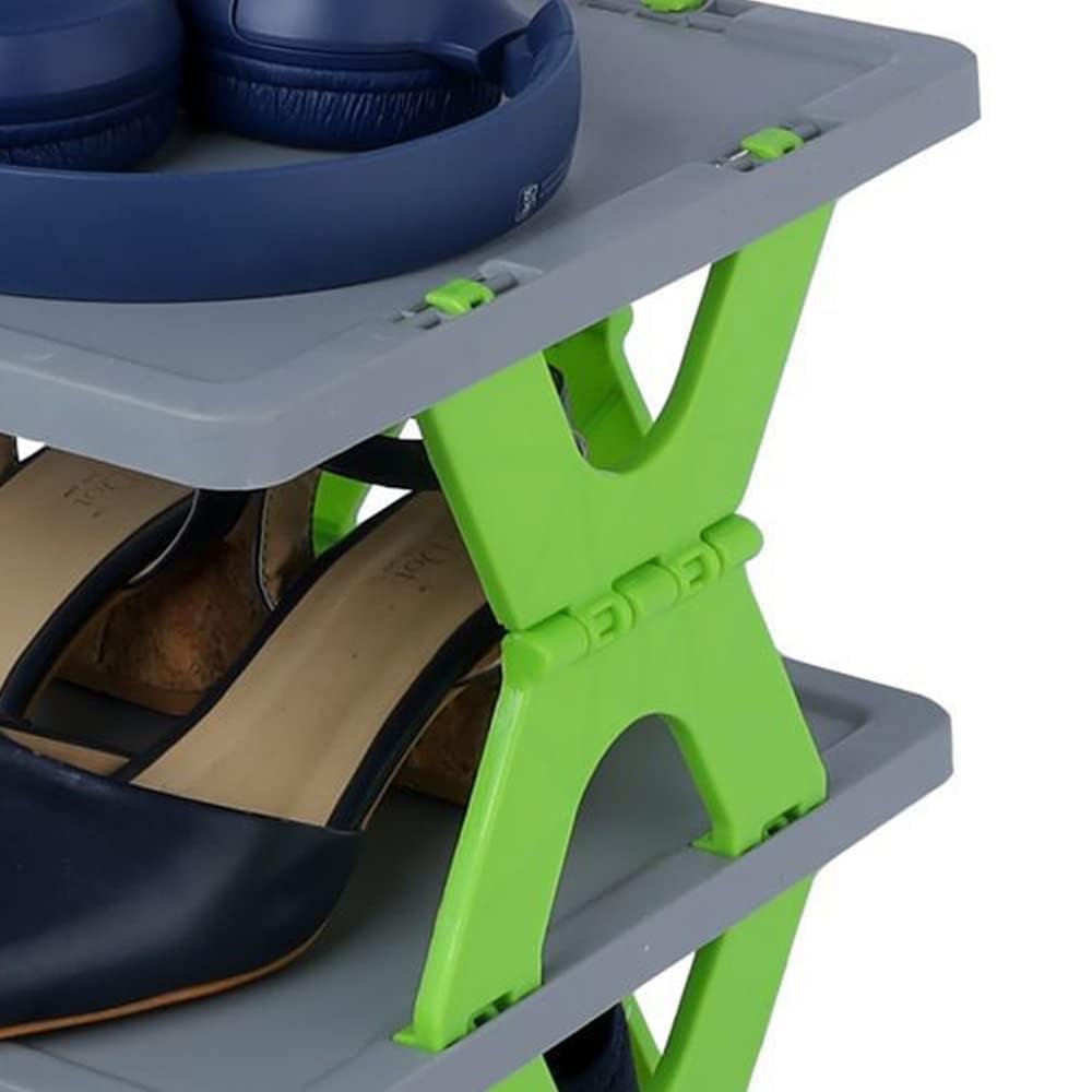 VIKINGS Portable 4-Layer Space-Saving Shoe Rack Organizer � Multi-Functional Shoe Stand for Living Room, Bedroom, Office, and Kitchen � Compact Shoe Storage Cabinet 2