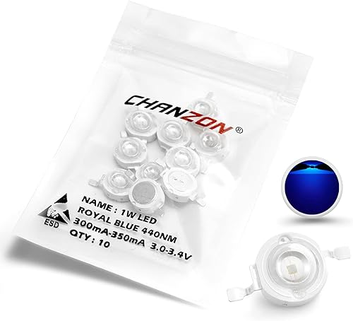 Miniatura 9 de Chanzon 10 piezas de chips LED de alta potencia 1W blanco 6000K - 6500K 300 mA - 350 mA  CC 3 V - 34 V  1 vatio intensidad súper brillante SMD COB
