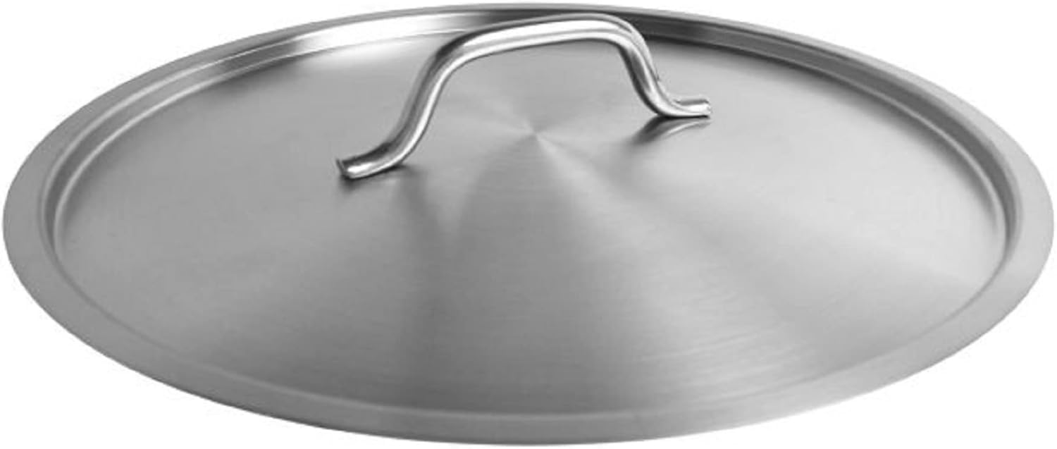 TrueCraftware- 60 qt. Stainless Steel Stock Pot Lid 18-1/2" Diameter x 1/2" Thickness- Heavy Duty Stock Pot Cover Stew Simmering Pot Soup Pot Lid for Soup Pasta Vegetable Oven Safe & NSF Certified