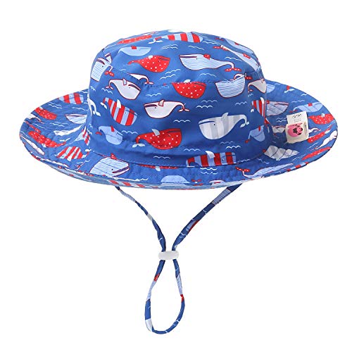 Image of Home Prefer UPF50+ Wide Brim Sun Hat Boys Girls Sun Protection Hat Zoo Beach Swim Safari Bucket Hat for Baby Toddler Kid