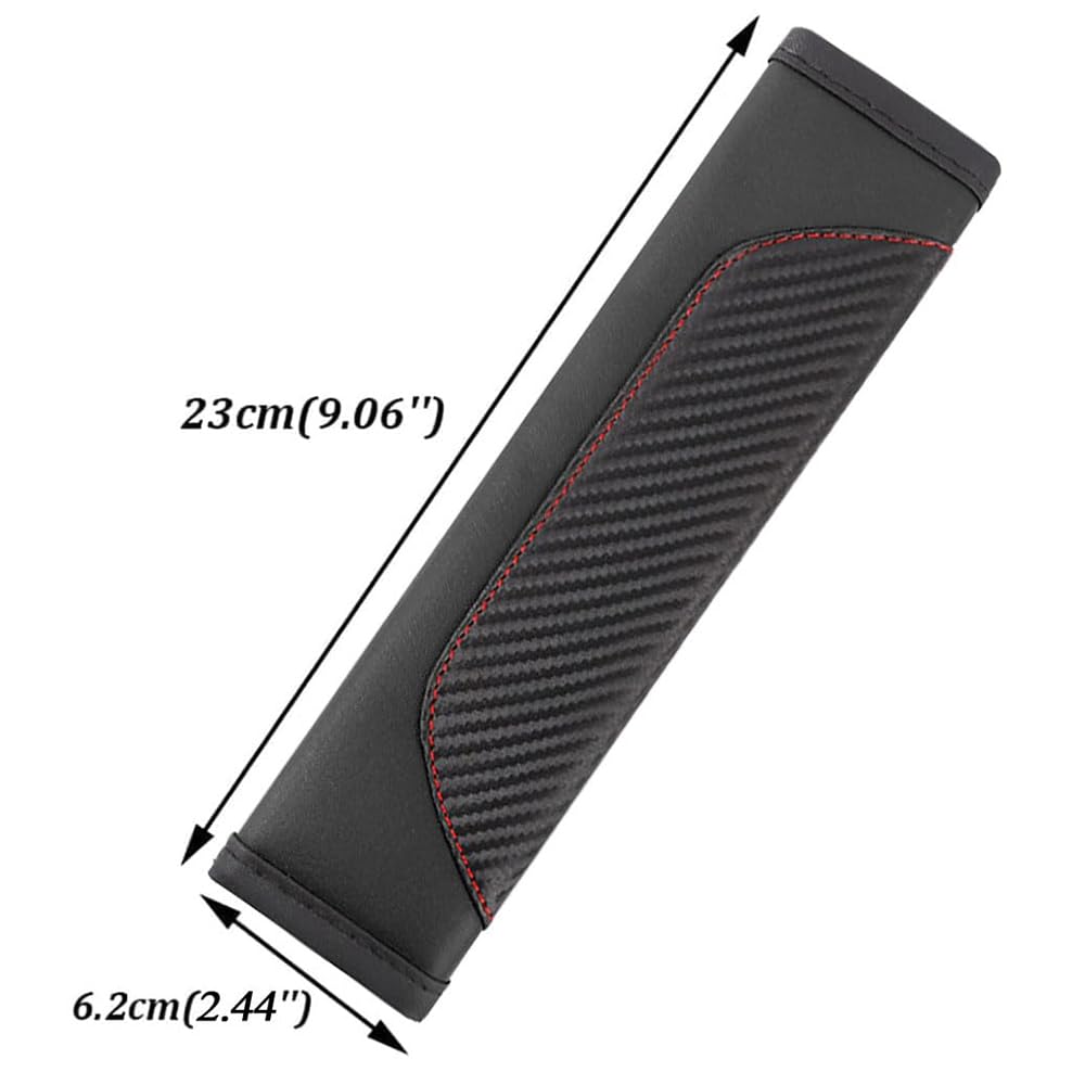 RCLON 2 Pièces Voiture Rembourrage De Ceinture Sécurité Pour BMW 1 Series 2 Series 3 Series E81 E82 F20 E87 E88 F46 F45 F23, Doux Confortable Epaules Coussinets Amovible Accessoires,A/Red