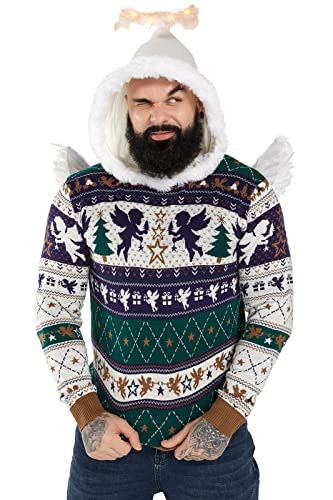 Men憇 Ugly Christmas Sweater Unisex Women`s Funny Novelty Pullover for Xmas Party Festive