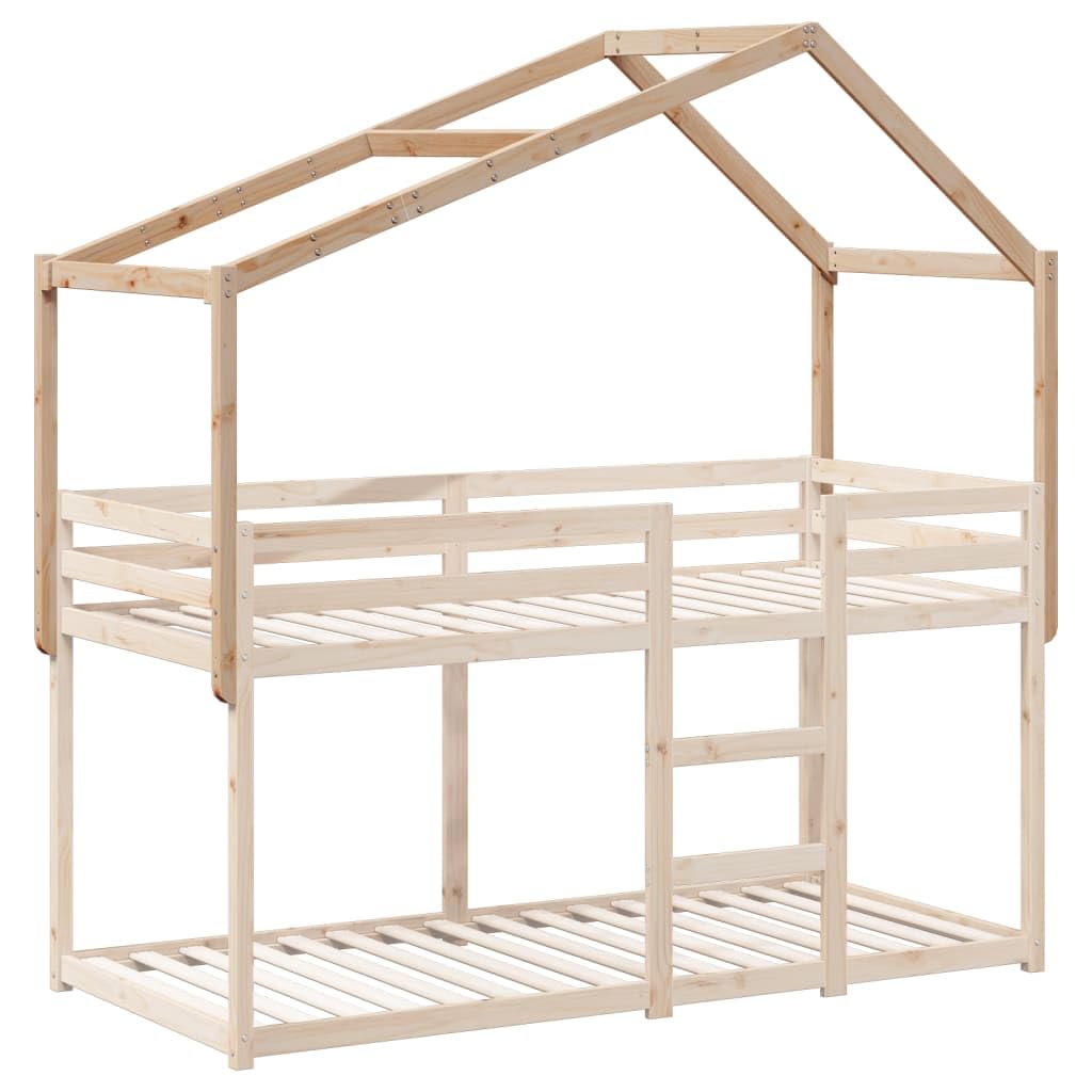 Toshilian Toit de Lit Cabane Enfant,Toit de lit pour Enfants 213x85,5x144,5 cm Bois de pin Massif