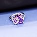 Uloveido Fashion Platinum Plated Love Heart Purple Cubic Zirconia Solitaire Accent Wedding Engagement Rings for Women J130 (size 6)