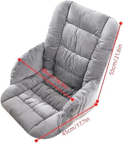 Miniatura 2 de Cojín para silla de escritorio, cojín para silla de oficina con respaldo alto, cojín de asiento con parte inferior antideslizante para oficina,