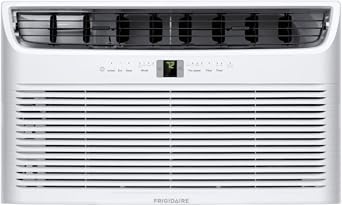 Frigidaire 12000 BTU Cooling Built-In Room Wall Air Conditioner with Air Ionizer, Washable Filter, and Remote Control White