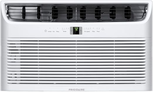 Frigidaire 12000 BTU Cooling Built-In Room Wall Air Conditioner with Air Ionizer, Washable Filter, and Remote Control (White)
