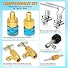 AC R134A R1234YF Refrigerant Recharge Hose Kit, AC R134a 1234yf Gauge Set with Bullet Piercing Valves, R134a R1234yf Can Taps, Low Pressure Quick Couplers #5