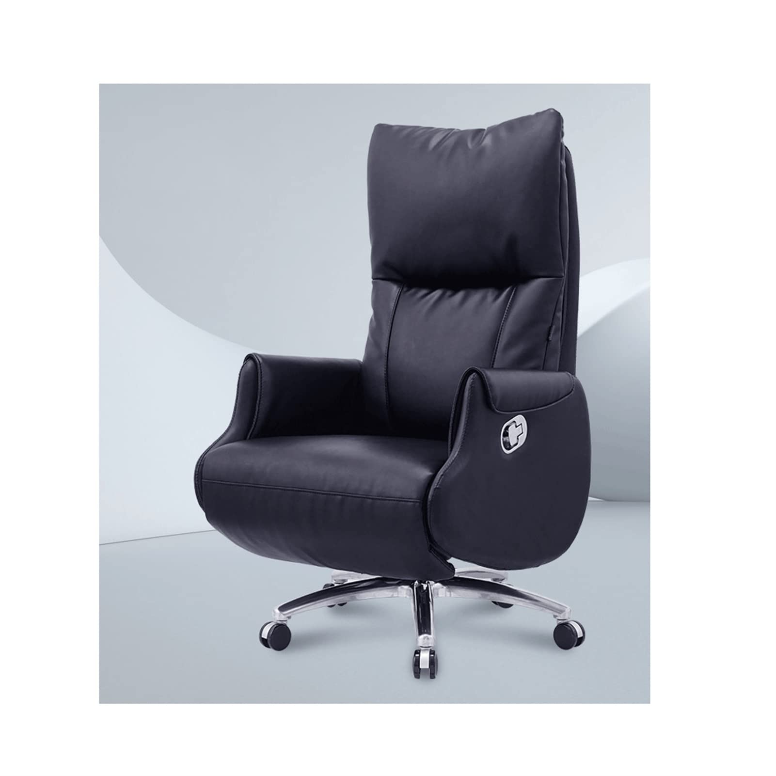 Executive Manager Chair Home Office Desk Chairs Boss Chair Computer Gaming Chairs Cowhide Recliner Adjustable Chairs Electric Telescopic-Footrest