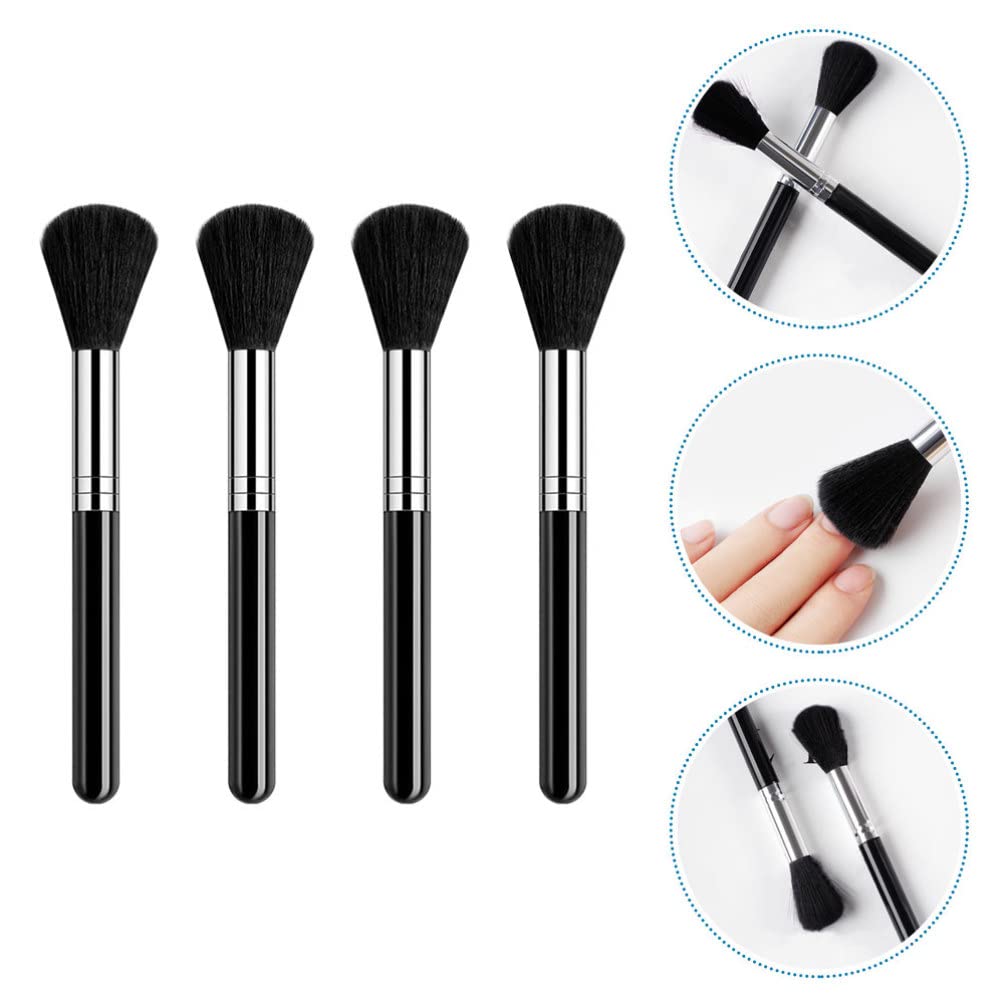 FOMIYES 4pcs Nail Art Brushes for Dust Removal Convenient Manicure Cleaning Tools for Nail Salons and Diy Use Soft Bristles for Fingernail Care