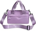Mini Gym Bag for Women & Men Adjustable Small Duffle Bag with Detachable Strap, Waterproof Gym Tote with Wet Compartment, Portable Fitness Shoulder Bag for Sports & Travel (Pink)