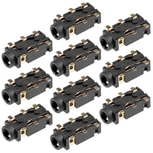 uxcell 10Pcs PCB Mount 2.5mm 6 Pin Socket Jack miniatura 1
