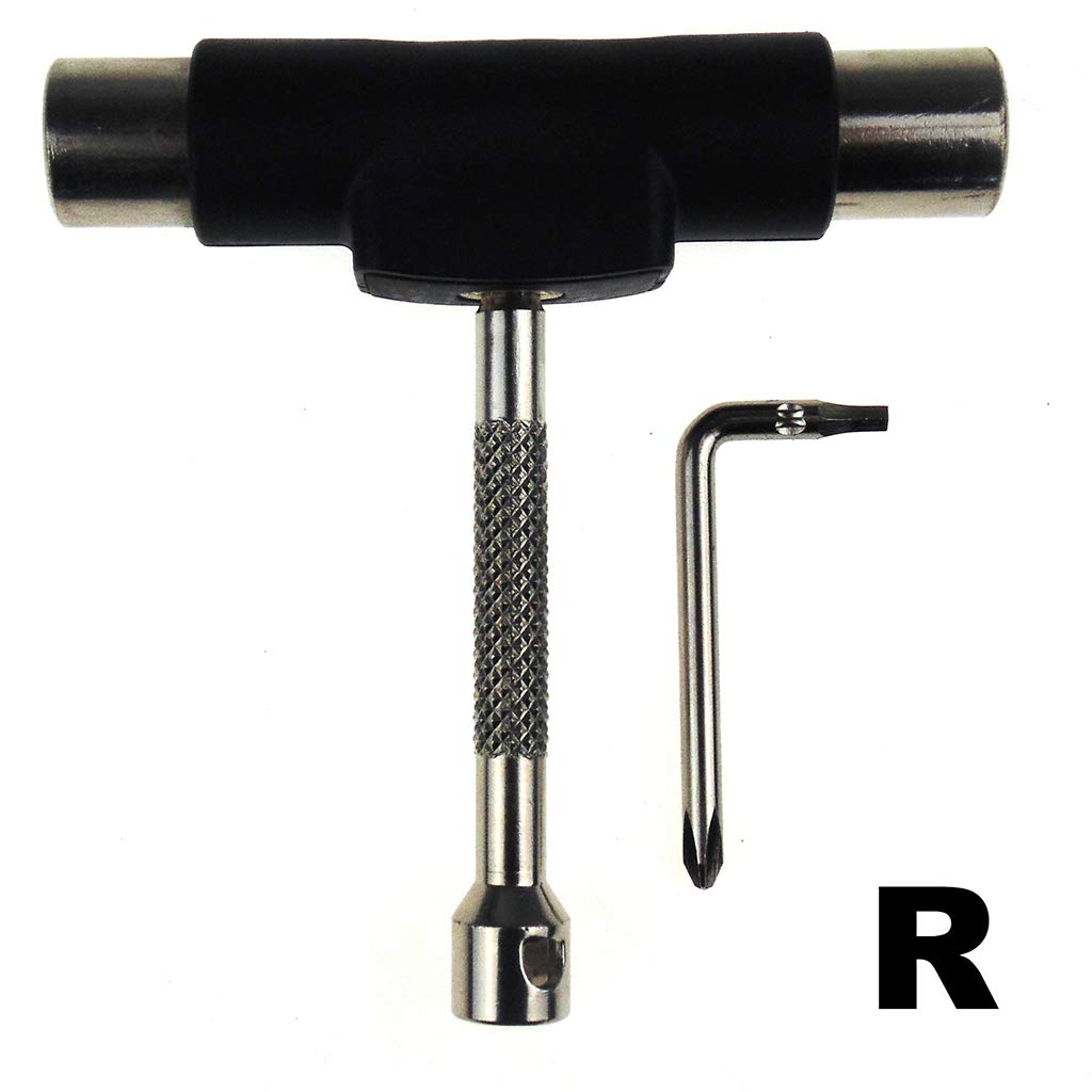 Herramienta de llave para monopatín, patines en T, destornillador integrado