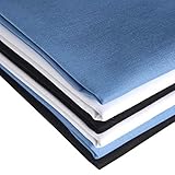 Qililandiy 6 Stück Baumwollstoff 100% Baumwolle Nähstoffe Patchwork DIY Stoffpaket 46x56cm Zugeschnittene Stoff Quadrate zum Nähen Handwerk Deko Blau Schwarz Weiß