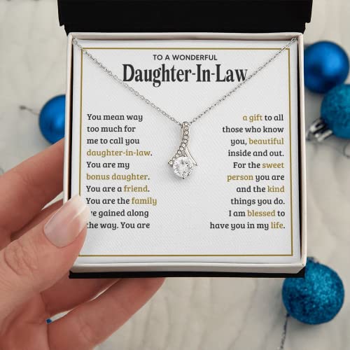 Gifts For Daughter in Law Necklace From Mother in Law For Christmas Birthday Gifts For Bonus Daughter on Wedding Day with Message Card and Gift Box4
