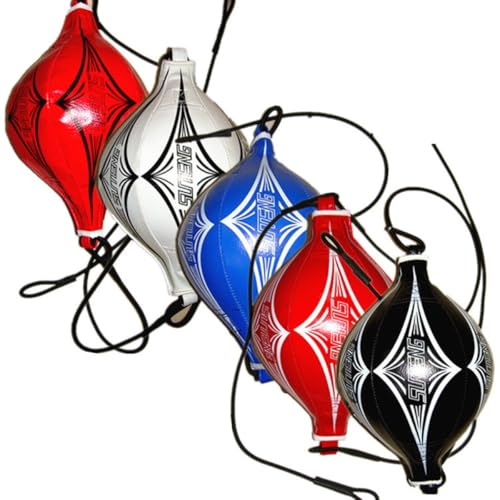 Balle de boxe pour trajectoire stable et précise en PU rouge à double fixation - 7