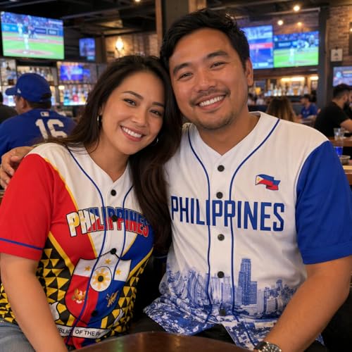 Custom Phillippines Baseball Jersey - Camiseta deportiva personalizada con nombre y número para fanáticos, hombres y mujeres miniatura 3