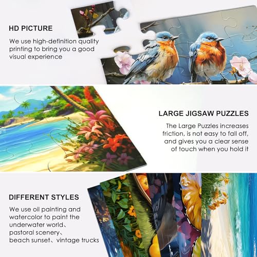 Neoflavie NEOFLAVI-06 6 Pack16&35 Dementia Puzzles For Elderly,6 Style Large Piece Puzzles For Seniors-Large Pieces Jigsaw Puzzles Dementia Alzheimer'S Products thumb #2
