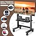 Mobile TV Cart Rolling TV Stand with Wheels for 55-100 Inch LCD LED Flat Curved Screens up to 250 lbs, Max VESA800x600 mm Heavy Duty Portable Floor TV Stand Large Base Trolley Height Adjustable