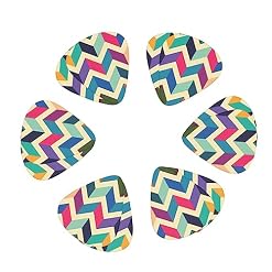 Lot de 12 médiators multicolores en zigzag pour guitare électrique et basse dans une boîte - Les Beatles, Paul McCartney, John Lennon, RIngo Starr, George Harrison Lot de 12 médiators multicolores en zigzag pour guitare électrique et basse dans une boîte – Image 2