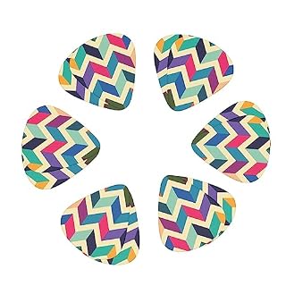 Lot de 12 médiators multicolores en zigzag pour guitare électrique et basse dans une boîte - Les Beatles, Paul McCartney, John Lennon, RIngo Starr, George Harrison Lot de 12 médiators multicolores en zigzag pour guitare électrique et basse dans une boîte – Image 2