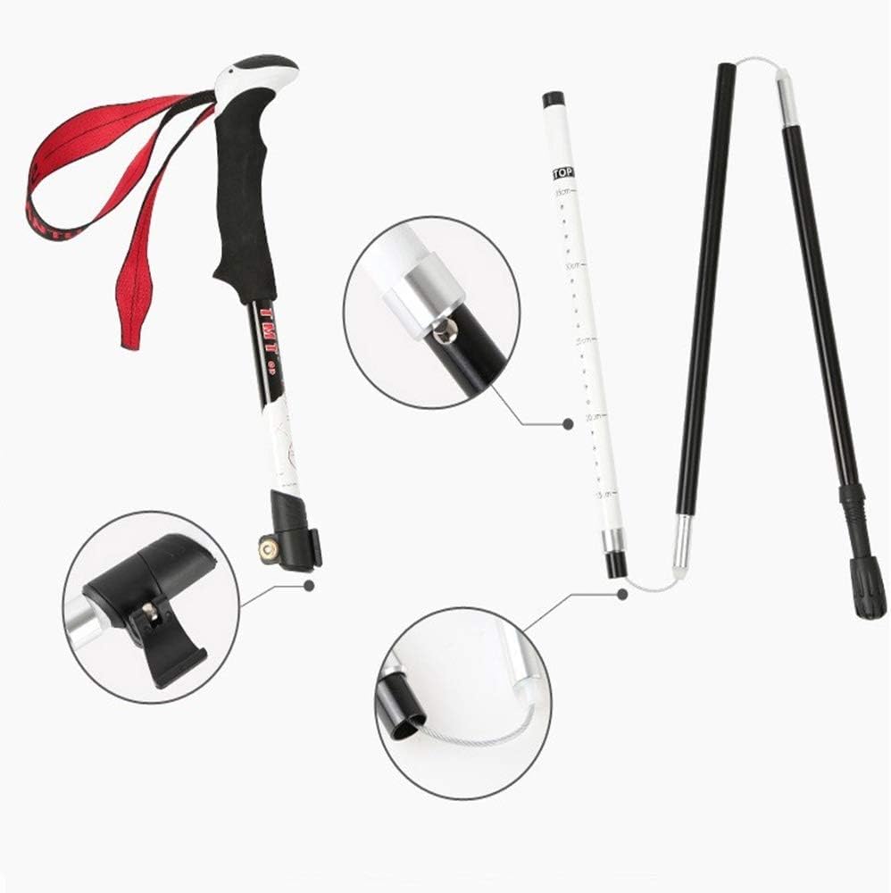 Collapsible Hiking Poles Trekking Poles Lightweight Walking Poles Sticks with Tungsten Tips Quick Flip Lock 7075 Aluminum 2 Pack for Hiking, Camping,