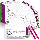 50 D'ovulation en Bandelette, Opération Simple Kit de Suivi du Cycle Femme, Résultats Rapides 20mIU/ml Kit de Test d'ovulation Ultrasensible, Convient aux Femmes à Utiliser à la Maison