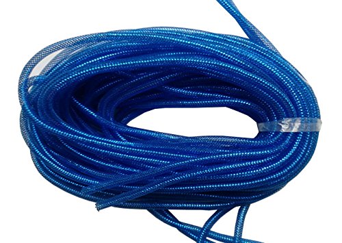YYCRAFT One Roll 30 Yards Solid Mesh Tube Deco Flex for Wreaths Cyberlox CRIN Crafts 8mm 3/8-Inch (All Royal)