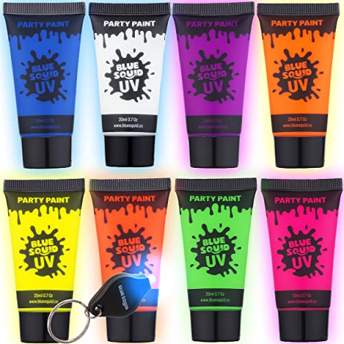 Blue Squid UV Body Paint Blacklight Glow Makeup Kit