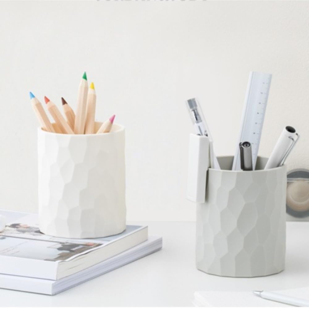 Pot à Crayons Fournitures Scolaires Porte-stylo Étanche Facile À Ranger, Adapté Au Bureau Domicile Et L'école(Grey)