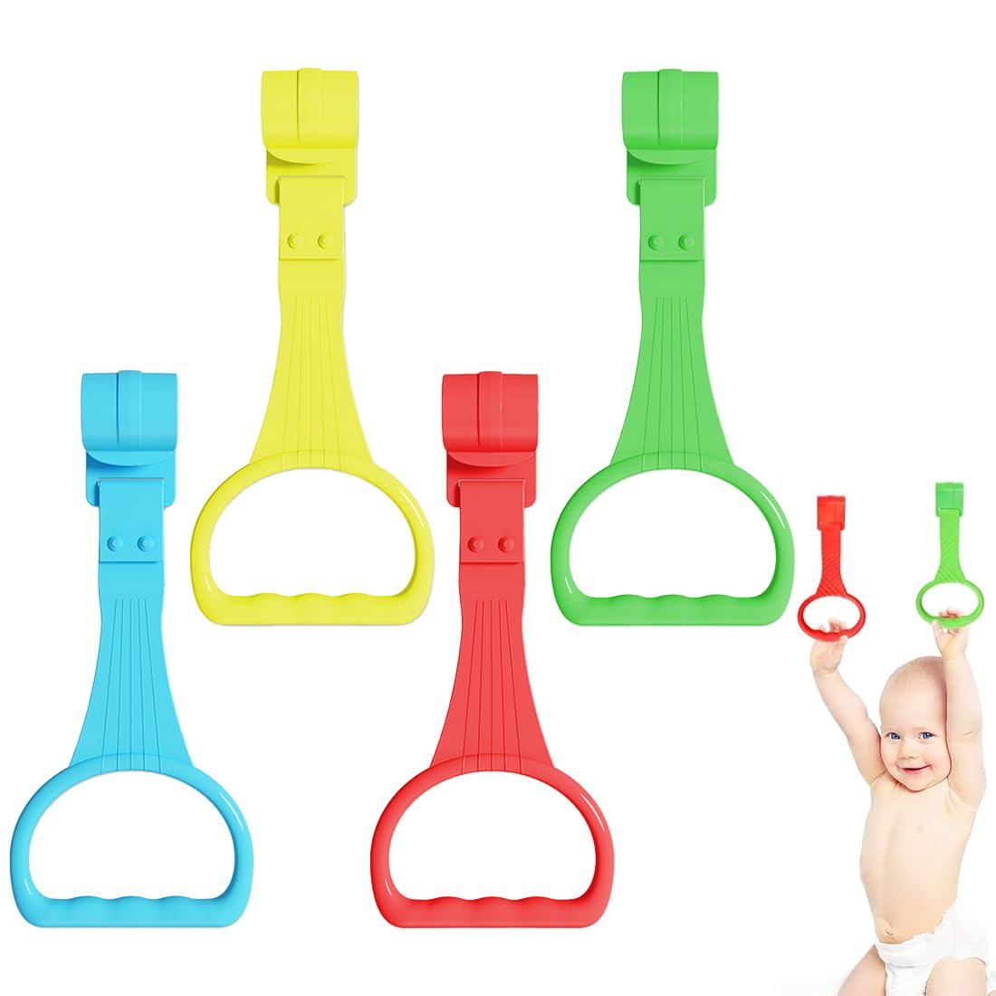 Anneau de Berceau, 4 Pièces Anneau de Lit Bébé Multicolore Anneaux pour Lit Bébé et Parc Anneau Parc Bebe Anneaux