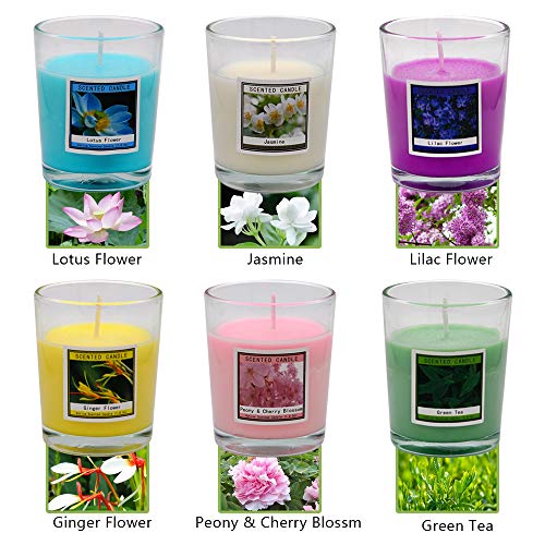 Premium Aromatherapy Soy Wax Candles Set, 12 Pack Glass Scented Votive Candles For Home Decoration, Wedding Reception, Party, Spa, Christmas Holidays #TOP5
