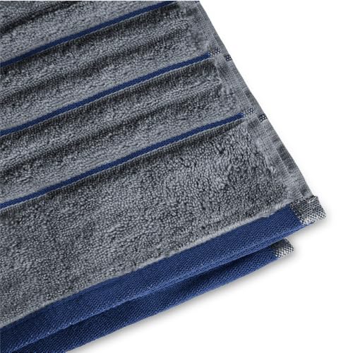 Image of Spaces Exotica 100% Cotton 575 GSM Dobby Plain Premium Hand Towel Set of 2 | Super Absorbent, Quick Dry & Ultra Soft - 40 x 60Cm - Dark Grey