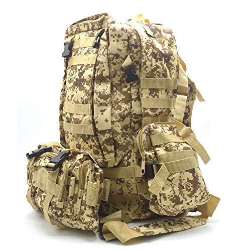 Mochila táctica de camping 55L camo desierto miniatura 2
