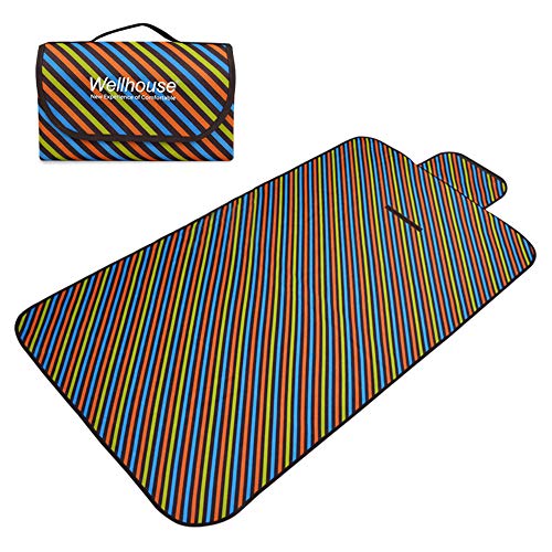 DECDEAL Cobertor de piquenique ao ar livre impermeável portátil tapete de praia de acampamento