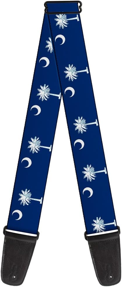Buckle-Down Guitar Strap South Carolina Flags 2 Inches Wide