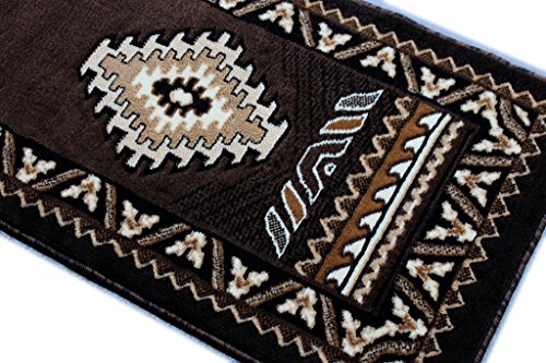 South West Native American Runner Area Rug Design Kingdom 143 Chocolate (2 Feet X 7 Feet) #TOP3