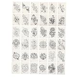 KESYOO マンダラフラワータトゥーステッカー 36個 防水耐久ステッカー 胸 背中用 ボディタトゥー おしゃれファッション けデザイン