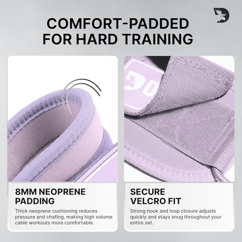 Image of DMoose Ankle Strap for Cable Machine - One Size Fit with Premium Padding, Workout Kickback Ankle Cuffs, Ankle Bands for Working Out, Booty Workouts, Leg Extension, Hip Abductors & Lower Body Exercises