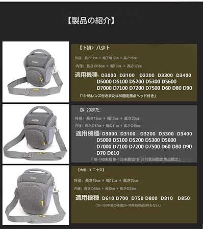 Amazon.co.jp: カメラバッグ Nikon Z30 Z50 Z6 Z5 Z7 Z62 Z7II