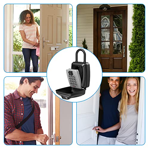 Amir Key Lock Box Extra Large, Push Button Combination Lock Box For Keys Outdoor, Wall Mounted Lockbox For House Keys With 12-Digit Combination Resettable Code, Key Hider Safe Box For Home Hotels #TOP7