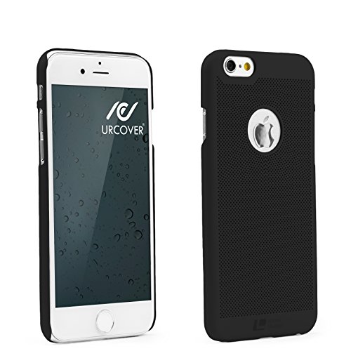 Urcover Custodia Protettiva Loopee per Apple iPhone 6 / 6s | Back Cover Rigida Ultraslim | Case Ultra-Leggera | Scocca Posteriore in Nero